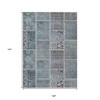 Teal Blue Aqua And Beige Patchwork Washable Indoor Outdoor Area Rug - 3 of 4