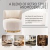 Round Armchair: Swivel, Velvet, Living Room - 3 of 4