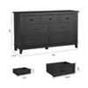 Nasitip 7 Drawer Dresser for Bedroom, 54" Wide Drawer Dresser with Storage, Wooden Closet Storage Chest for Living Room,Bedroom - 3 of 4