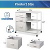 GALAXHERO  3 Drawer Mobile File Cabinet, Rolling Printer Stand with Open Storage Shelf for Home Office - 3 of 4
