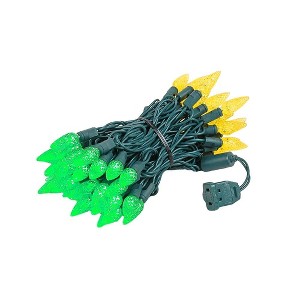 Novelty Lights C6 LED Christmas String Lights 70 Strawberry Bulbs (Green Wire, 24 Feet) - 1 of 4