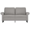vidaXL Light Gray 2-Seater Sofa - Modern Style with Durable Fabric, Sturdy Metal and Plywood Frame, Comfortable Seats, & Easy Assembly - 2 of 4