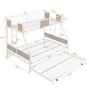 Kumasinova Modern Twin Over Full Bunk Bed, Sturdy Metal Bed Frame with 2 Side Ladder and Full-Length Guardrail, Large Under-Bed Storage - 4 of 4