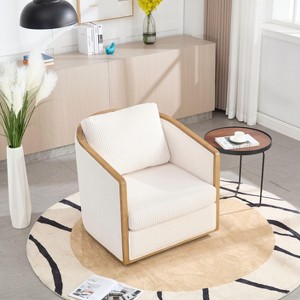 NicBex Swivel Accent Chair Modern 360 Degree Barrel Chair Club Chair Leisure Arm Chair Sofa Chair for Living Room, Bedroom, Office - 1 of 4