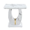 CAVINAS Coffee Tables for Living Room Modern Black Marble-Patterned Square Coffee Table Side Table for Dining Room and Bedroom - 2 of 4