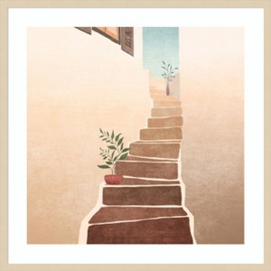 Amanti Art Morocco Stairs by Emel Tunaboylu Wood Framed Wall Art Print - 1 of 4