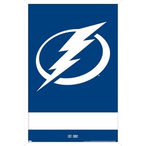 Trends International NHL Tampa Bay Lightning - Logo 21 Framed Wall Poster Prints - 1 of 4