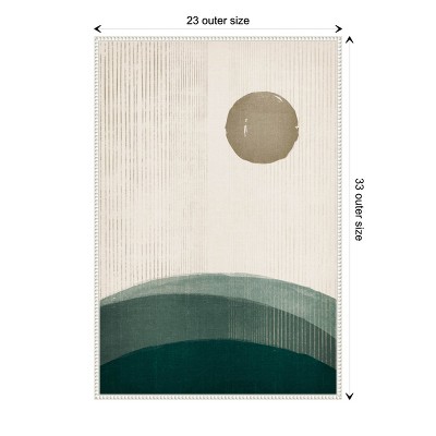 The Rusty Sun Abstract Canvas Art with White Floater Frame, 23 x 33 inches