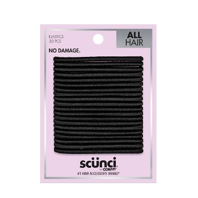 scunci No Damage Elastics - 4mm/20ct