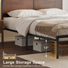 Hausource Vintage Bed Frame with Storage LED Headboard, No Box Spring Needed - 4 of 4