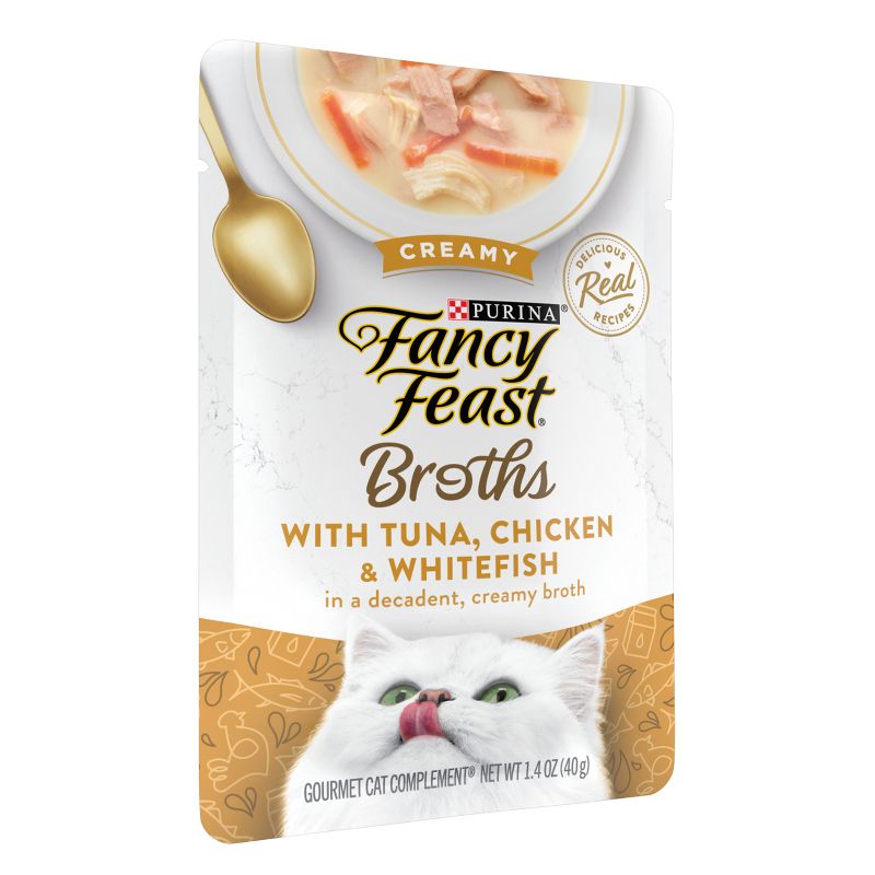 Purina Fancy Feast Lickable Wet Cat Food Complement Creamy Broths - 1.4oz, 5 of 8