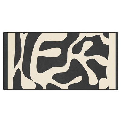 Nadja Minimalist Abstract Leaves 1 Desk Mat - Deny Designs