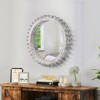 Vintage 17-inch X 17-inch Wooden Round Wall-mounted Gear-shaped Decorative Mirror With A Collage Effect - 2 of 4
