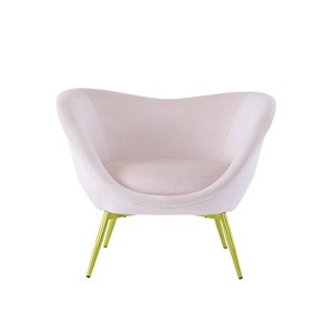 Christopher Knight Home Rowan Modern Velvet Upholstered and Metal Accent Chair - 1 of 4