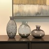 HomeRoots Set of Three Blue And Gray Seeded Glass Table Vases - 2 of 4