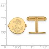 Black Bow Jewelry 14k Yellow Gold Navy Midshipmen NCAA Cuff Links - 2 of 3