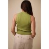 Women's Nashville Ribbed High Neck Stretch Top - LUCY PARIS - 3 of 4