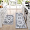 Washable Vintage Oriental Rug Non Slip Low Pile Rug Soft Throw Floor Cover Retro Medallion Indoor Carpet for Living Room Bedroom - 4 of 4