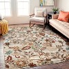 World Rug Gallery Beige Multi Vine Floral Indoor Area Rug - 2 of 4