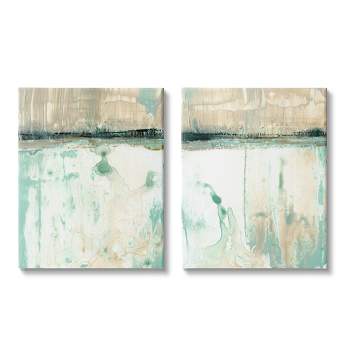 Stupell Industries Abstract Lake Landscape Organic Blue Green Design