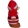 Gemmy Christmas Airblown Inflatable Brown Bear in Santa Suit, 3.5 ft Tall, Multicolored - 4 of 4