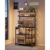 VASAGLE Bakers Rack with Power Outlet, 35.4 Inches Microwave Stand, Coffee Bar, 4 AC Outlets, with Adjustable Shelves, 8 S-Hooks, Basket, Spice Racks - 2 of 4