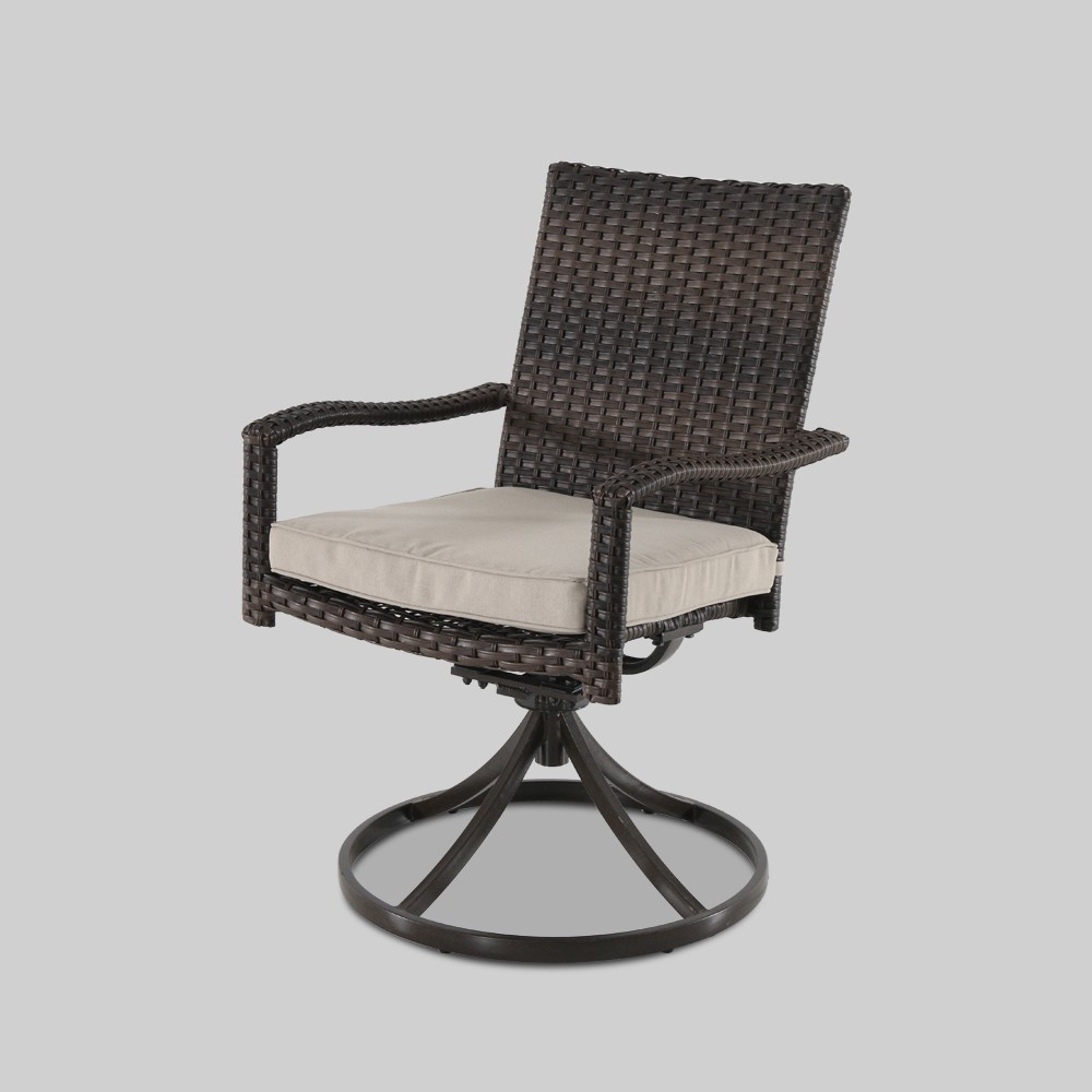 Halsted Swivel Rocker Patio Dining Chair Brown - Threshold was $229.99 now $114.99 (50.0% off)