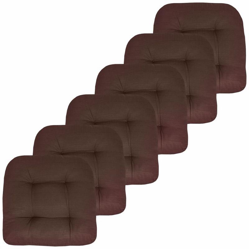 Patio Cushions Outdoor Chair Pads Thick Fiber Fill Tufted 19" x 19" Seat Cover by Sweet Home Collection™, 4 of 6