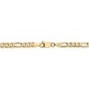 Black Bow Jewelry 4mm, 14k Yellow Gold, Flat Figaro Chain Necklace - 4 of 4