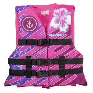 Aqua Leisure US Coast Guard Approved Youth Life Jacket Vest - Pink - 1 of 4