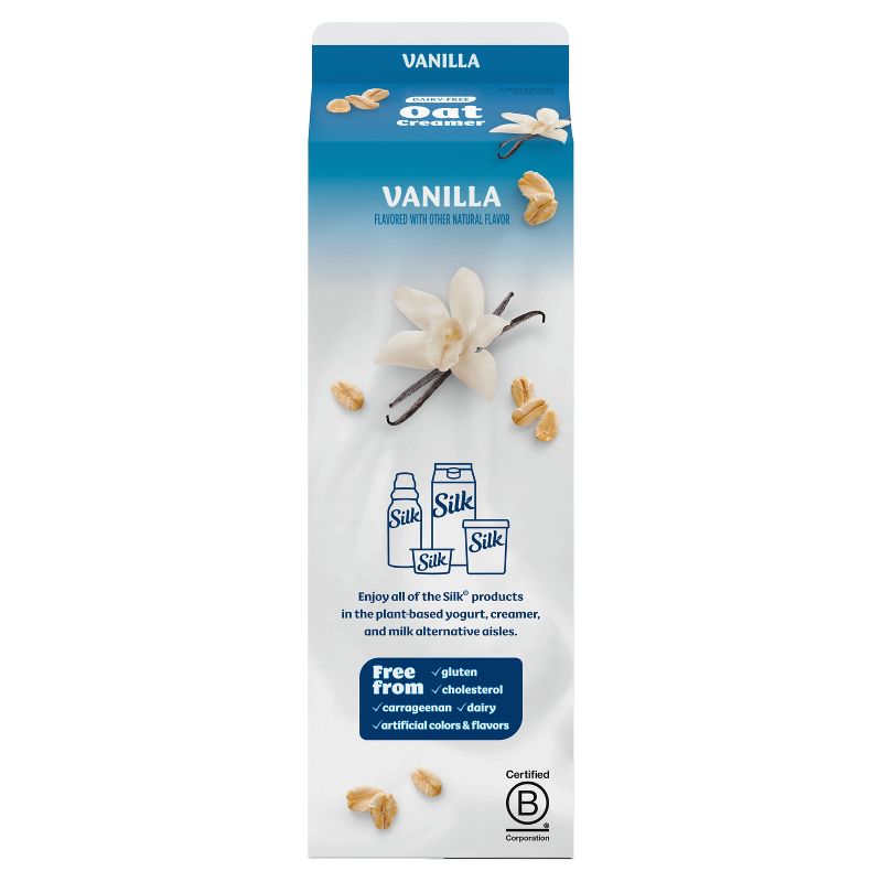 Silk The Vanilla One Dairy-Free Oatmilk Creamer - 32 fl oz (1qt), 5 of 11