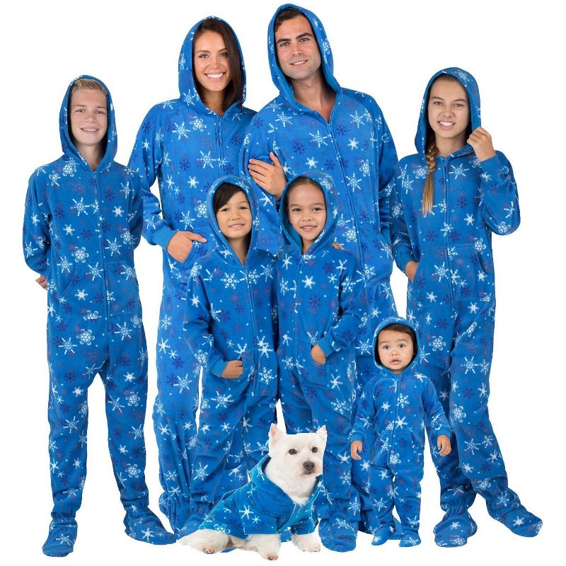 Footed Pajamas - Family Matching - Its A Snow Day Hoodie Fleece Onesie For Boys, Girls, Men and Women | Unisex, 5 of 6
