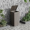 Syemin Outdoor Trash Cans Outdoor Trash Can with Tiered Lid, Lightweight Waste Bin, Waterproof Resin Garbage Can, Grey, 15.16"*15.55"*30.71" - 3 of 4
