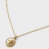 Tiny Tags 14K Gold Ion Plated with Mother of Pearl Inlay Cross Pendant Necklace - Gold - 4 of 4