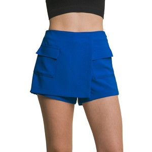 Slickblue Women's Skorts with Cargo Pockets, Stretch Fabric, Casual Bottoms, Mid Rise Fit, Color & Size Options - 1 of 4