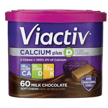 Viactiv Calcium plus D - Milk Chocolate 60 Chews
