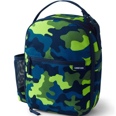 Lands' End Kids Insulated Soft Sided Lunch Box - - Crystal Lime Camo ...