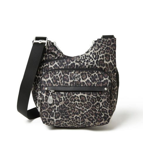 Medium Crossbody in Leopard - Patch in Black with Hardware