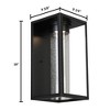 18" Walker Hill LED Outdoor Clear Seedy Glass Wall Light Matte Black Finish - EGLO: ETL Listed, 3-Light Fixture, Steel Body - 4 of 4