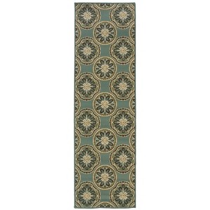 Oriental Weavers Montego 8323L Blue/ Ivory Indoor/Outdoor Area Rug - 2'3" x 7'6" - 1 of 4