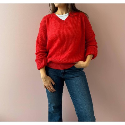 Women's Daphne V Neck Sweater - LUCY PARIS