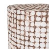 East at Main 25.78" New Hampton Round End Table Coconut Shell - 4 of 4