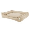 Arlee Home & Pet Cresent Lounger Orthopedic Eco-Friendly Memory Foam Dog Bolster Bed - Safari - L - 3 of 4