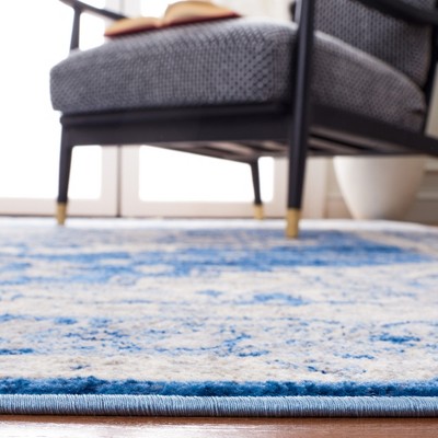 Brentwood Blue and Grey Hand-Knotted Reversible Area Rug