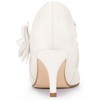BLISSFUL STEP Women's Flower Pointy Toe Side Zip Stiletto Heels Ankle Booties - 4 of 4