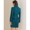 INSPIRE CHIC Women's Business Peplum Blazer and Pencil Skirt Suit Set 2 Pcs - 3 of 4