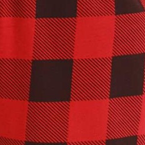 red buffalo plaid jogger
