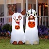Gemmy Airblown Inflatable Ghost Dog Duo Scene, 5 ft Tall, Multicolored - 2 of 4