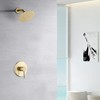 Sumerain Brushed Gold Shower Faucet with 8 Inches Stainless Steel Rain Shower Head with Brass Valve - 3 of 4