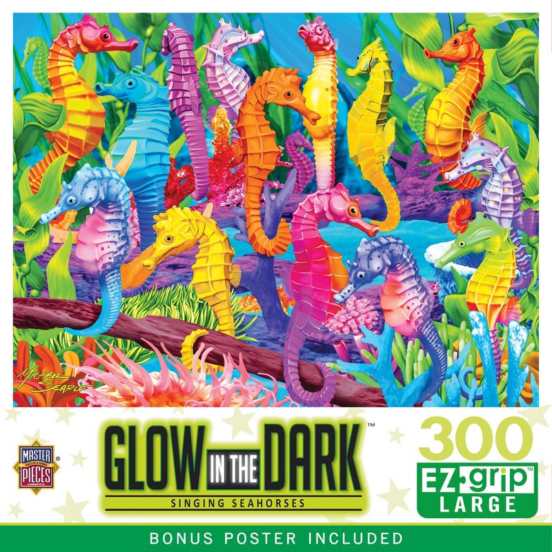 MasterPieces 300 Piece EZ Grip Jigsaw Puzzle - Singing Seahorses - 18"x24", 1 of 9